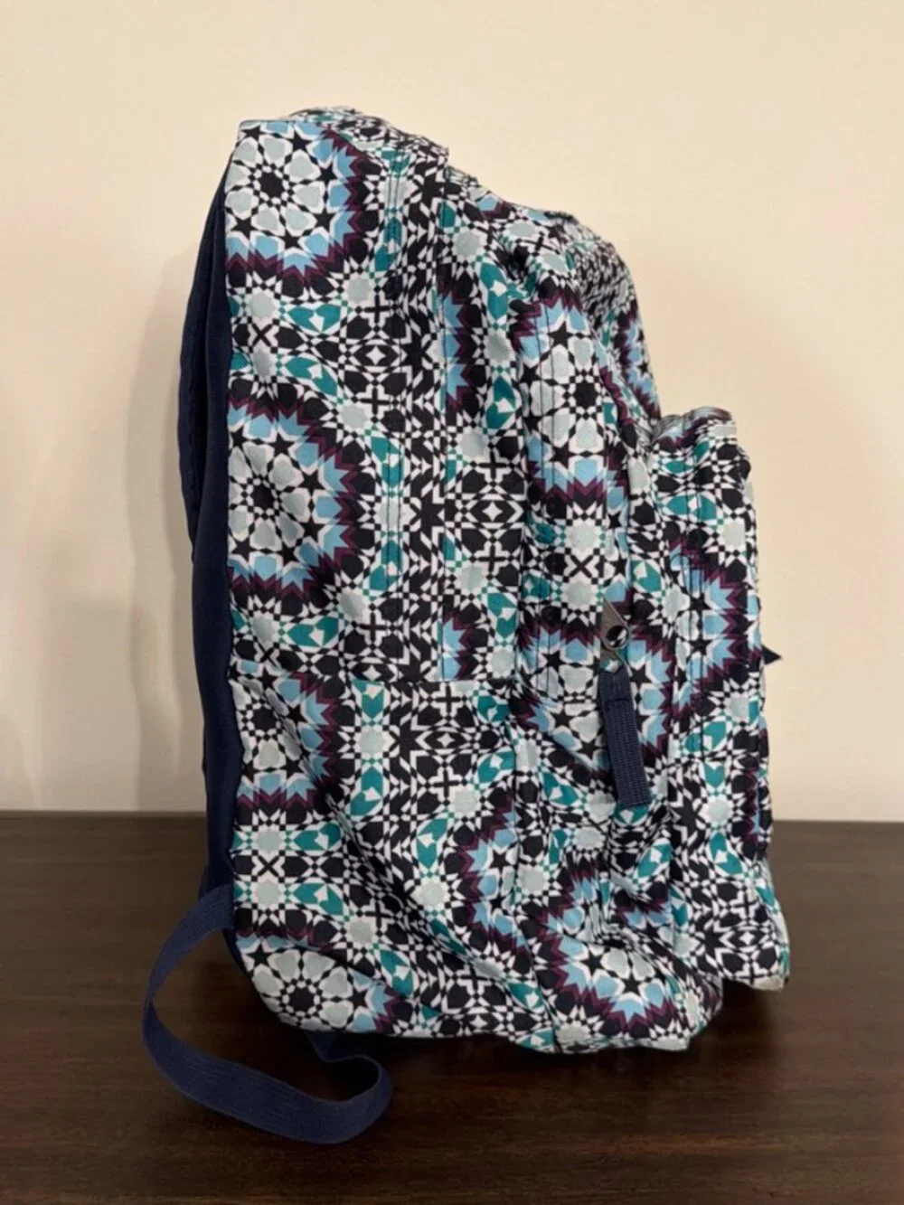 TranSport by JanSport Backpack Navy Moonshine Moroccan Pattern Stylish Read